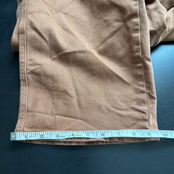 Judy Blue Jeans 15 32 Wide Leg Brown Garment Dyed Stretch Straight Leg Cropped - Picture 11 of 12